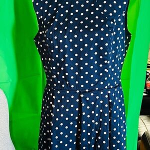 Liz Claiborne Blue and White Polka Dot Mini Dress